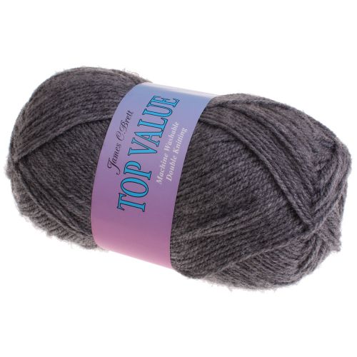 127. 'Top Value' DK Acrylic -School Grey 8429