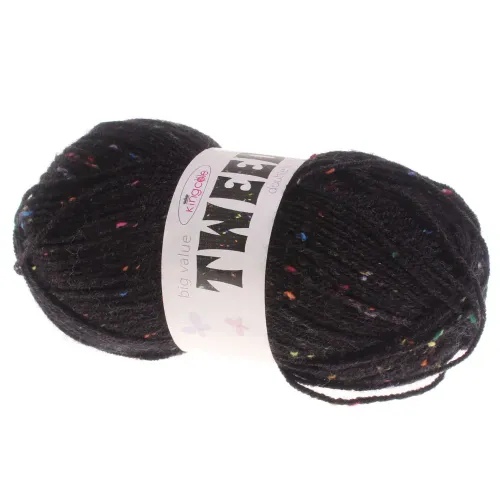 141. 'Big Value Tweed' DK Acrylic - Liquorice 3653