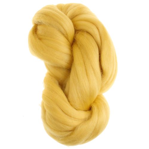 102. Alpaca Fibre Tops - Mustard