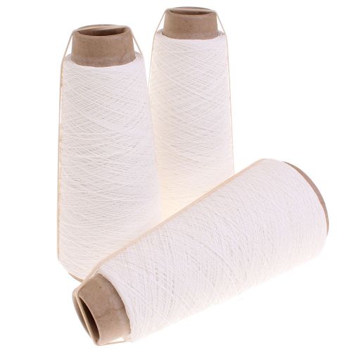 110. Fine Latex Effect Yarn - 1/11500 Nm White 1001