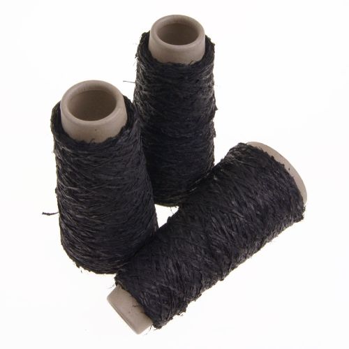 102. Latex Effect Fleece Yarn - Black 1016