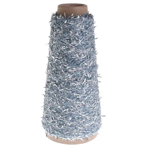 104. Mirroring - 87% Nylon & 13% Metallized Fibre - Indigo Silver