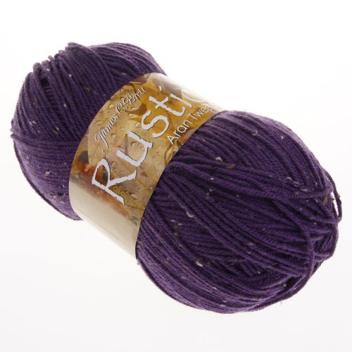 114. 'Rustic' Aran Tweed - Purple DAT20
