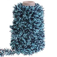 101. Trimming Effect Yarn - 6849 navy/sky blue eyelash 